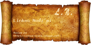 Linkes Noémi névjegykártya